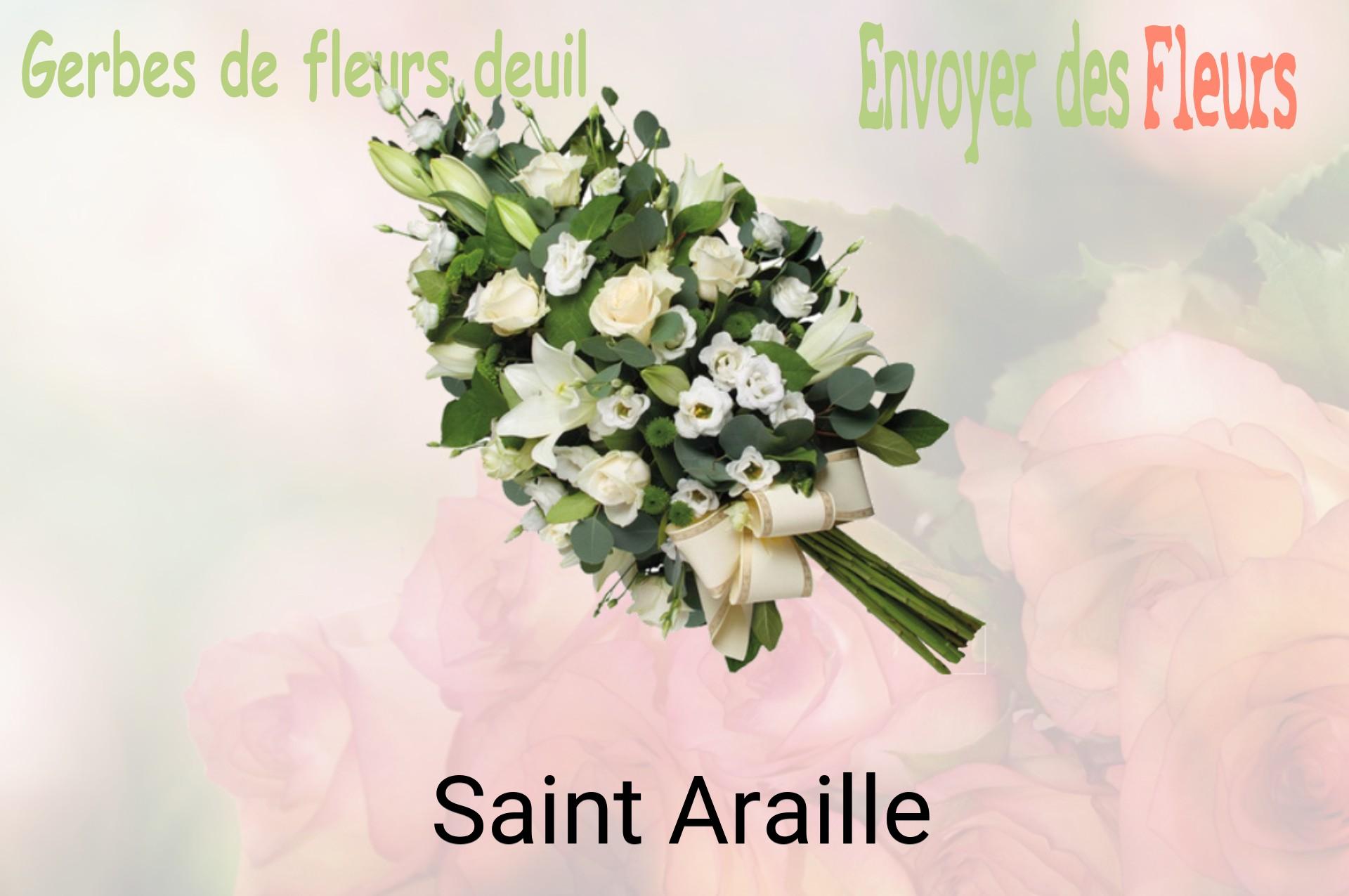 Gerbe de fleurs de deuil livrée à Saint-Araille